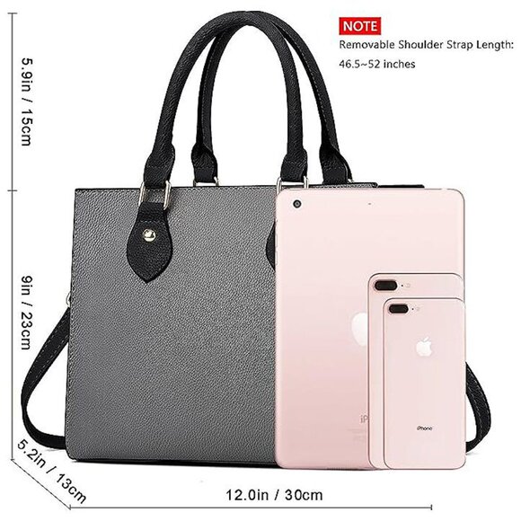 Crossbody Purses and Handbags for Women Liz Grey - Black - Picture 6 of 8